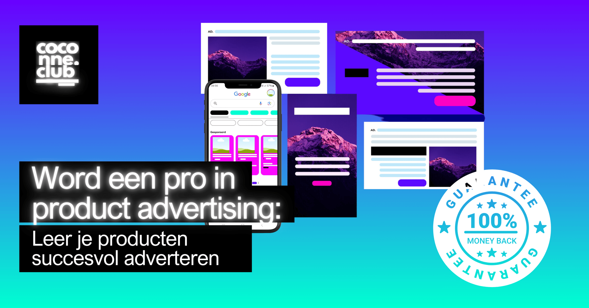 Ontdek de volledige online opleiding over product advertising bij Coconne